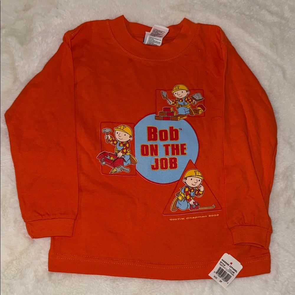Bob the Builder Orange Long Sleeve Kids Tee